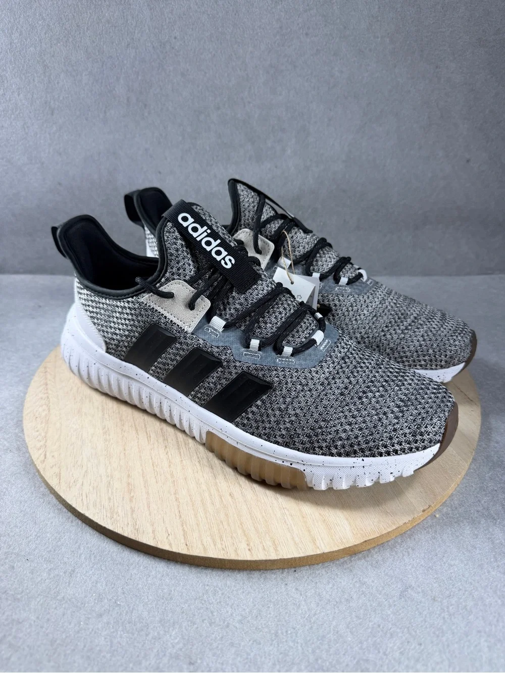 Adidas Kaptir 4.0 Men's Size 12 Grey Black Gum Running Shoes Sneakers NWT JR8531